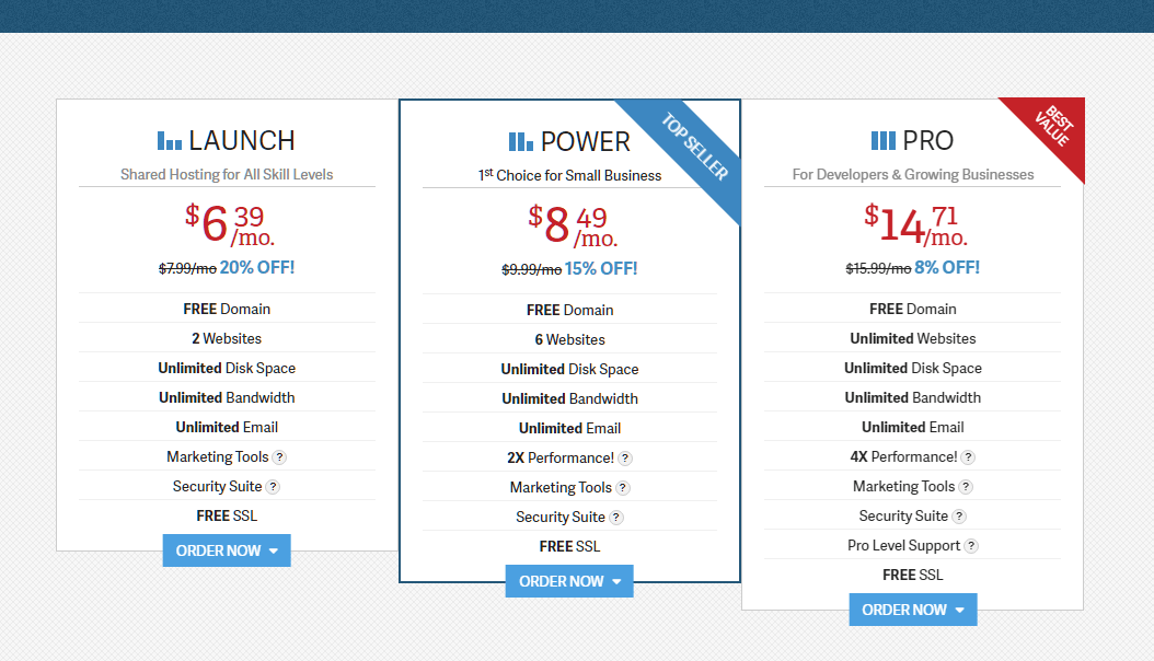 InMotion Shared Hosting Plan